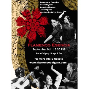 event poster showing images of flamenco artists